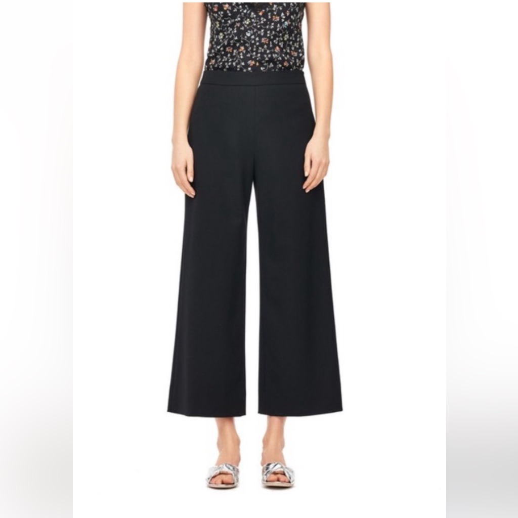 Rebecca Taylor Spring Crop Pant High Waist Flat Front Wide Leg Crop Pant 6 Nwt